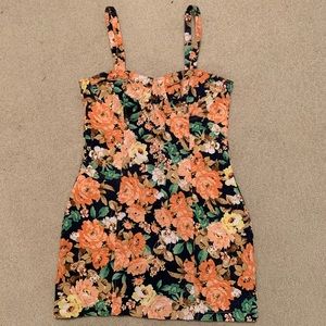 MinkPink Floral Denim Mini Dress
